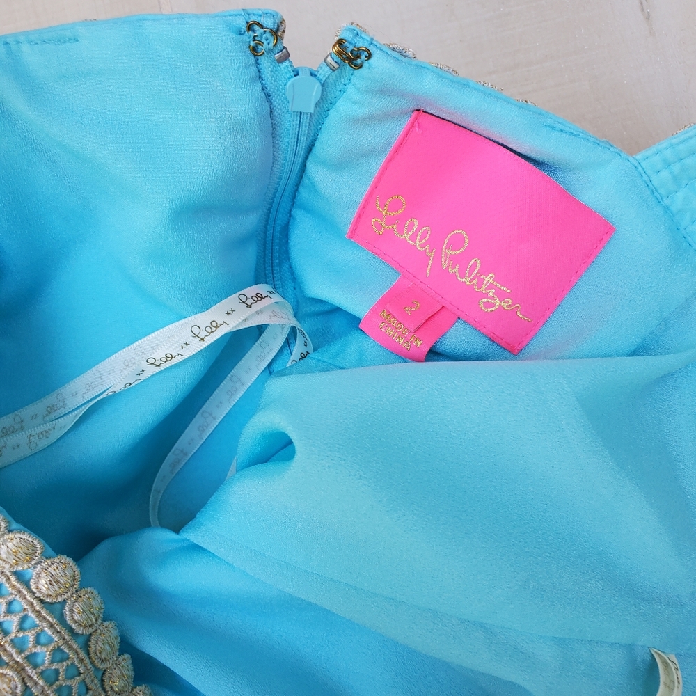 Lilly Pulitzer Vena Stretch Shift Dress Size 2 - Picture 5 of 6